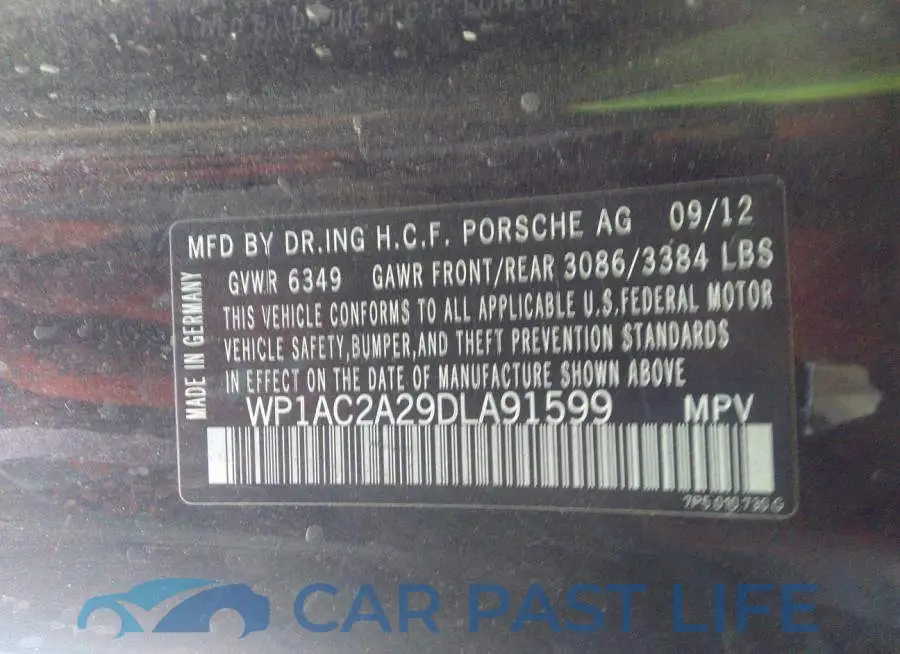 WP1AC2A29DLA91599# 9