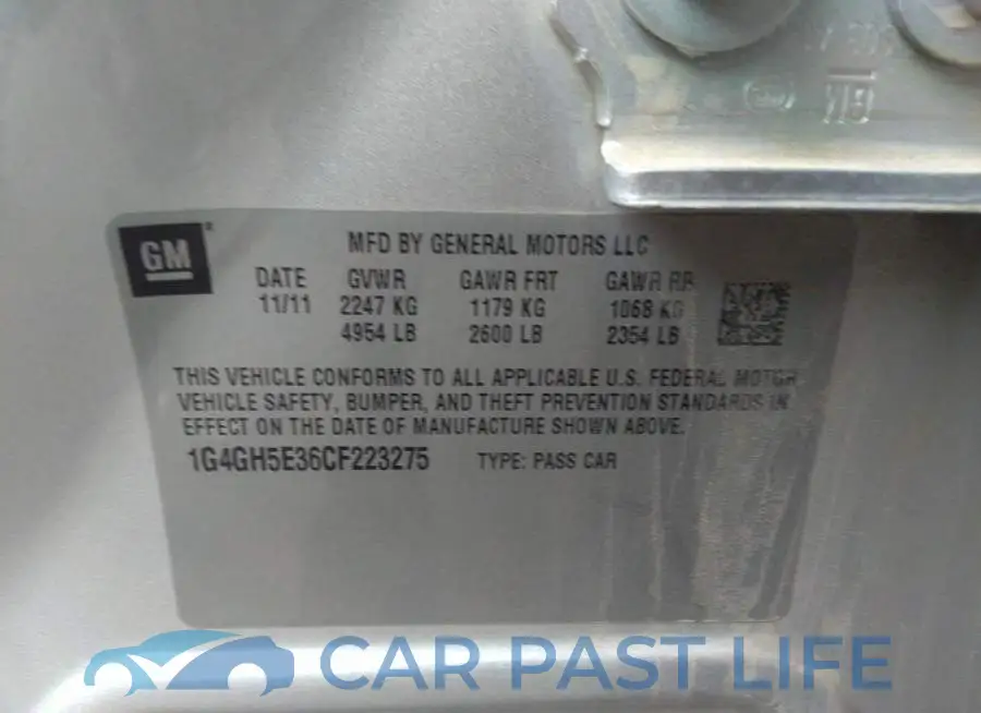 1G4GH5E36CF223275# 9