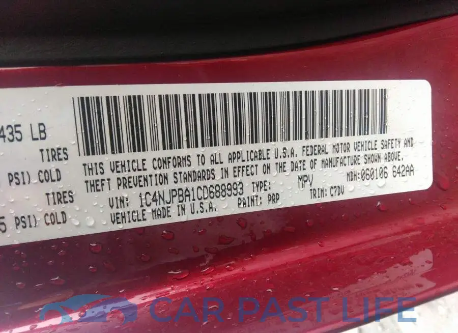 1C4NJPBA1CD688993# 9