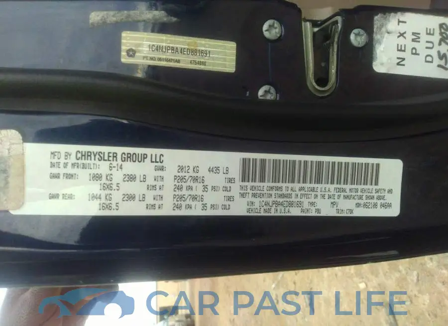 1C4NJPBA4ED881691# 9