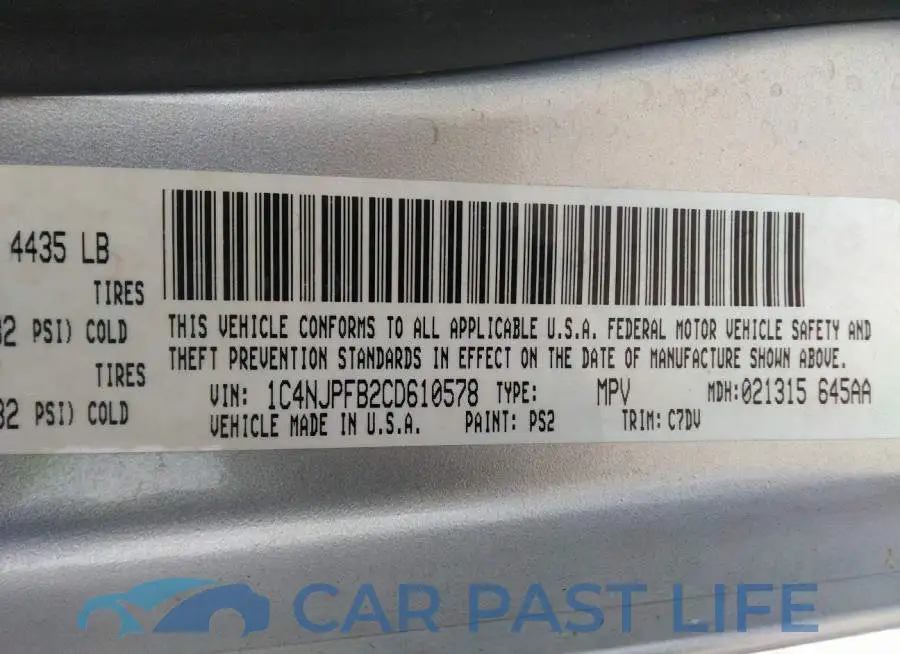 1C4NJPFB2CD610578# 9