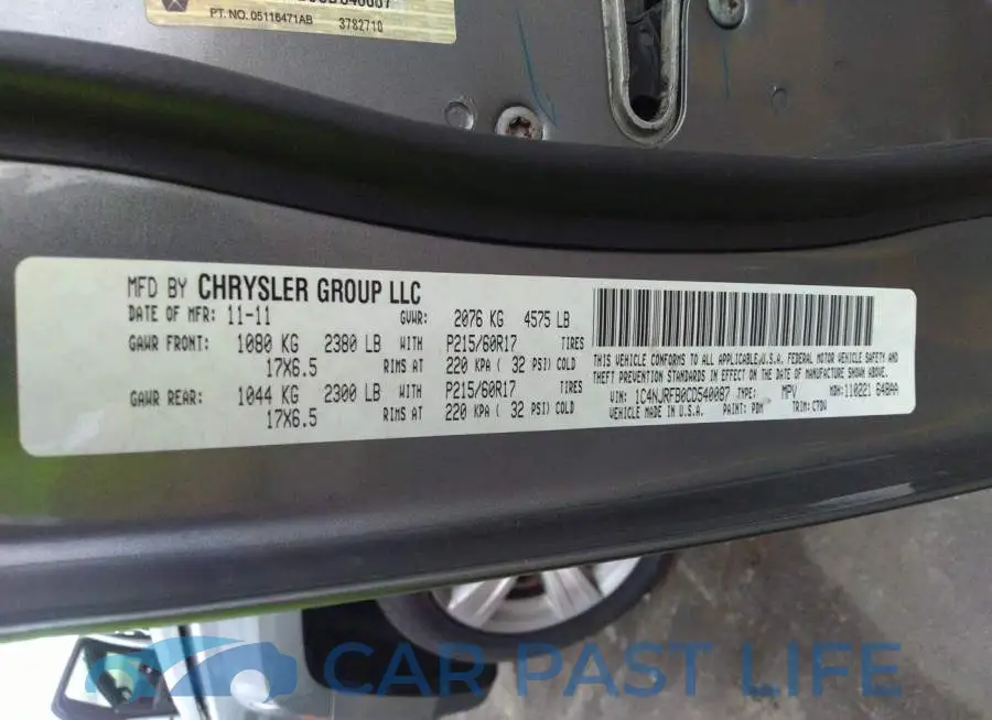 1C4NJRFB0CD540087# 9