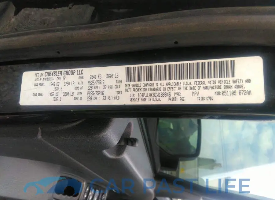 1C4PJLAK8CW188846# 9