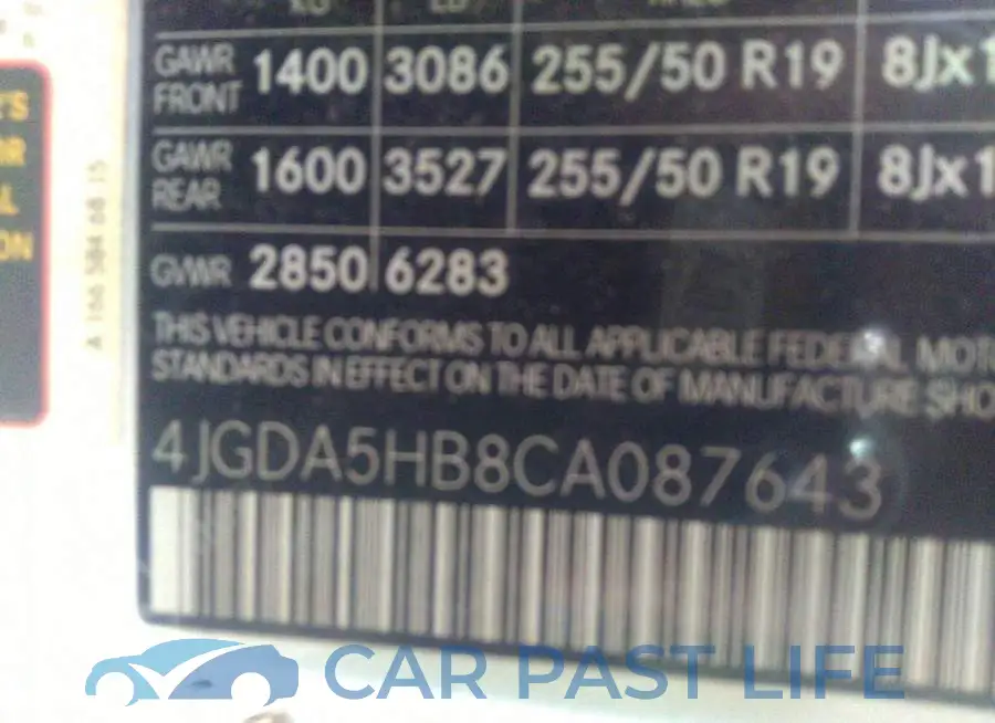 4JGDA5HB8CA087643# 9