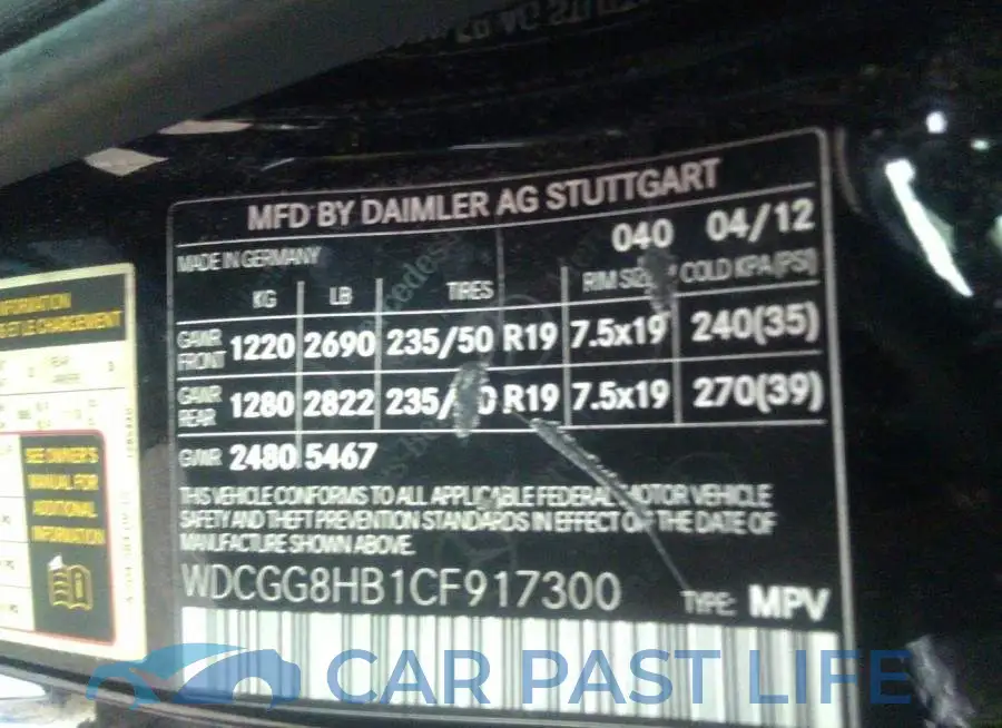 WDCGG8HB1CF917300# 9