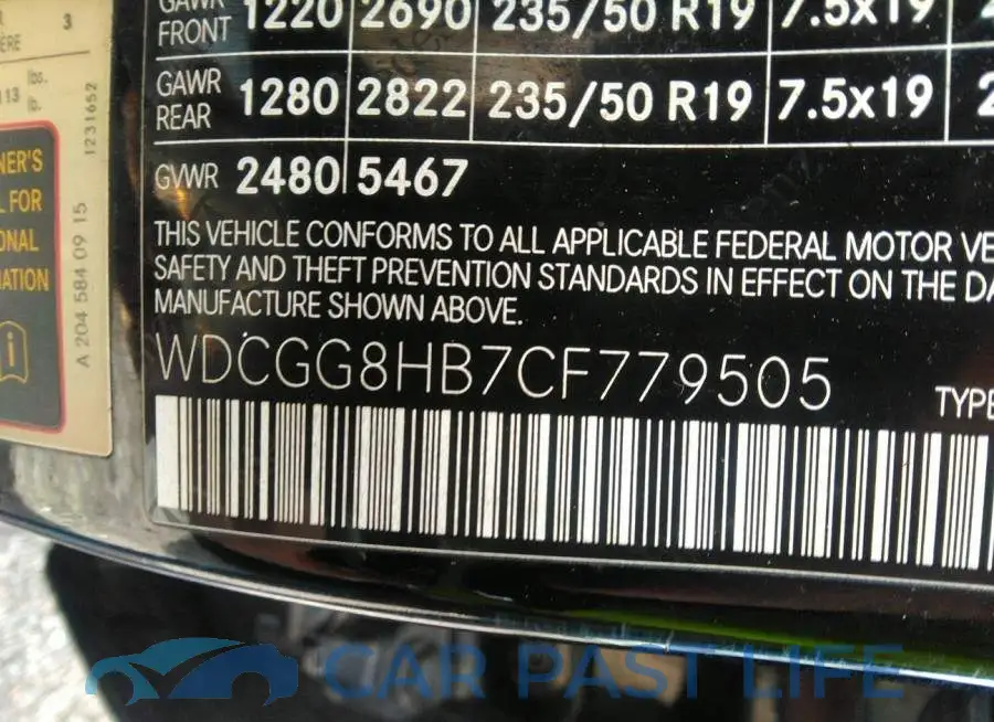 WDCGG8HB7CF779505# 9