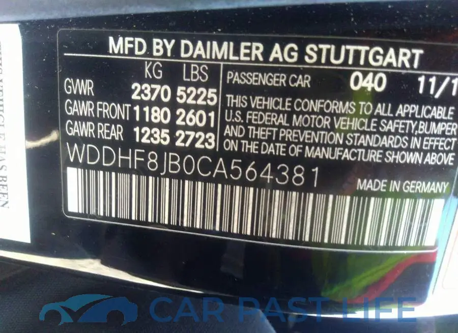 WDDHF8JB0CA564381# 9