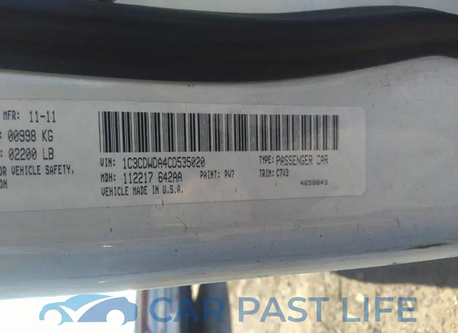 1C3CDWDA4CD535020# 9