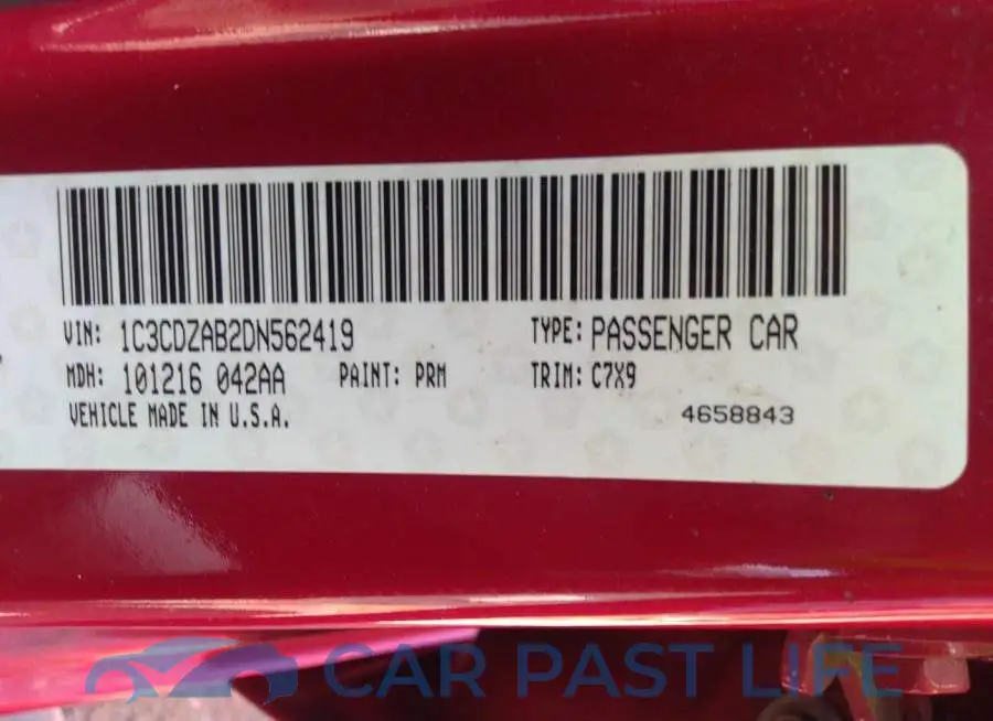 1C3CDZAB2DN562419# 9
