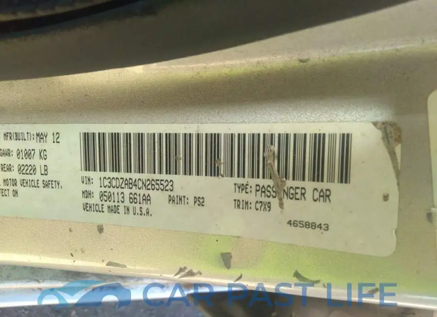 1C3CDZAB4CN265523# 9