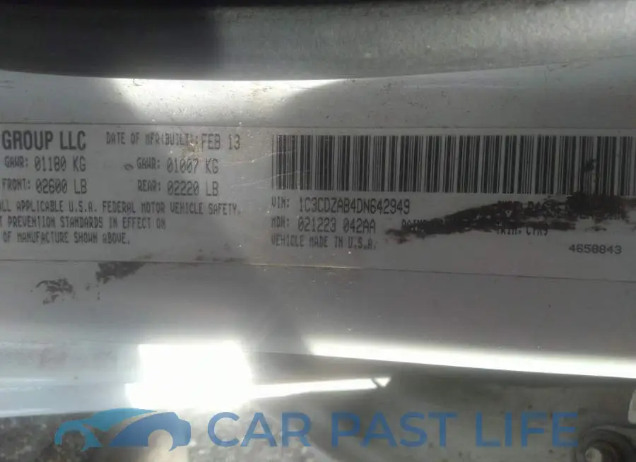 1C3CDZAB4DN642949# 9