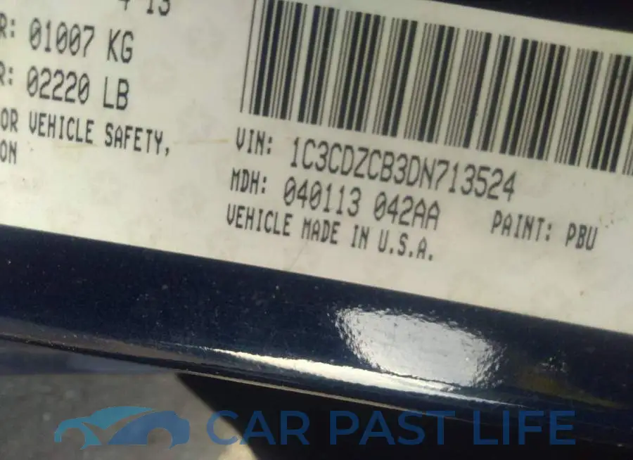 1C3CDZCB3DN713524# 9
