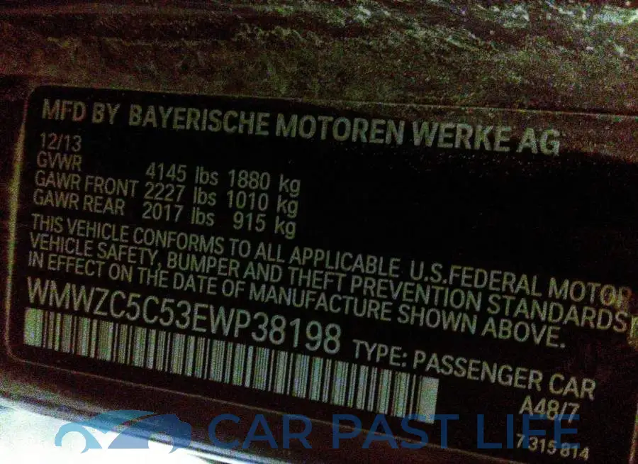 WMWZC5C53EWP38198# 9