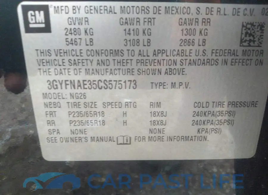 3GYFNAE35CS575173# 9