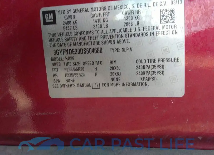 3GYFNDE30DS604680# 9