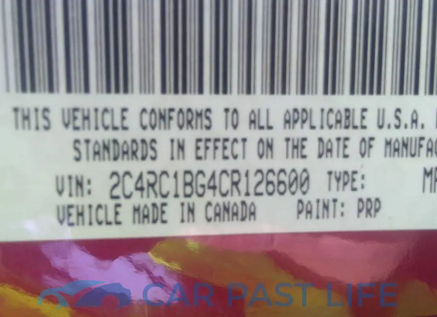 2C4RC1BG4CR126600# 9