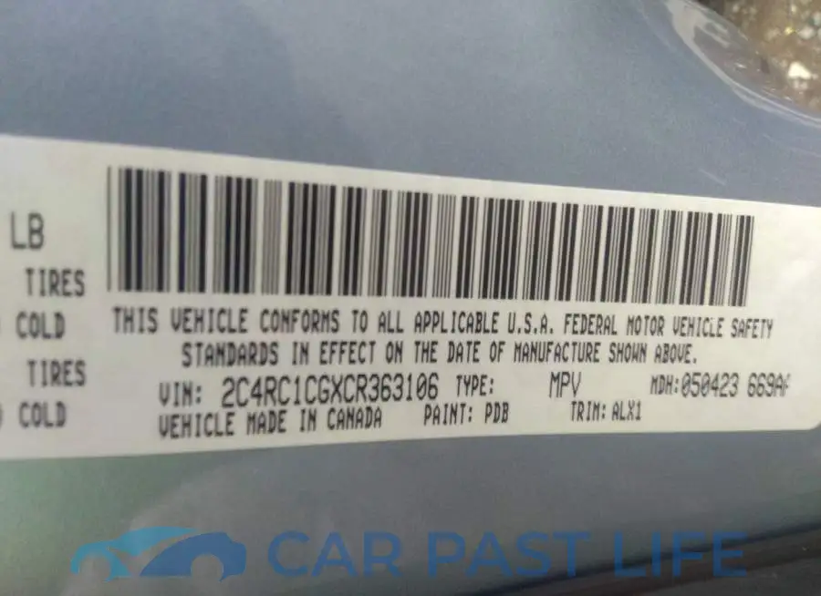 2C4RC1CGXCR363106# 9
