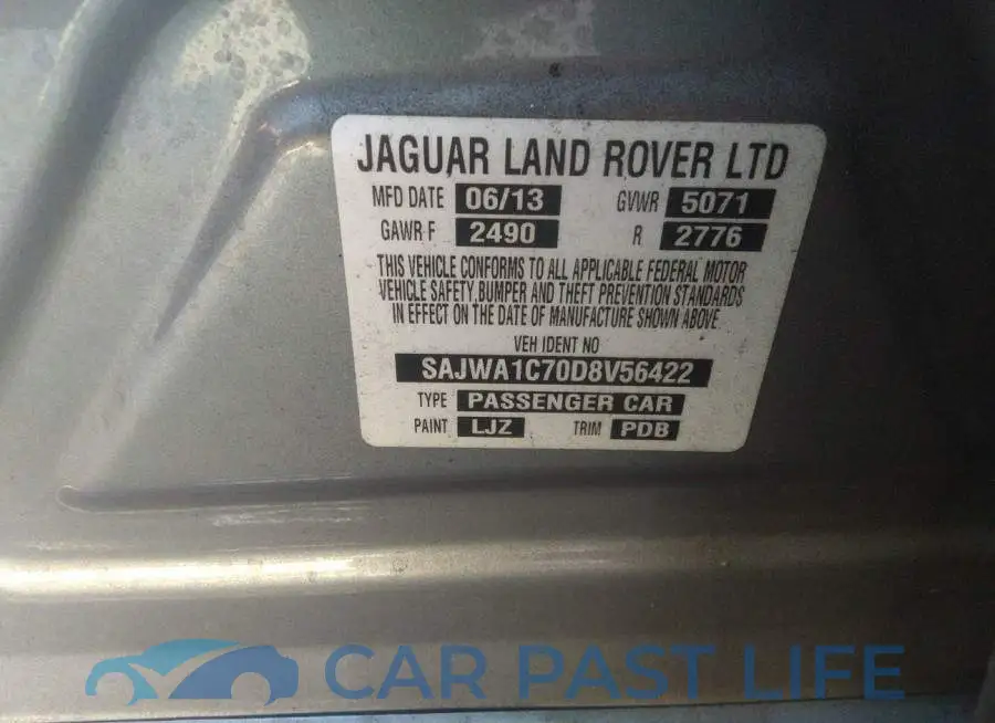 SAJWA1C70D8V56422# 9