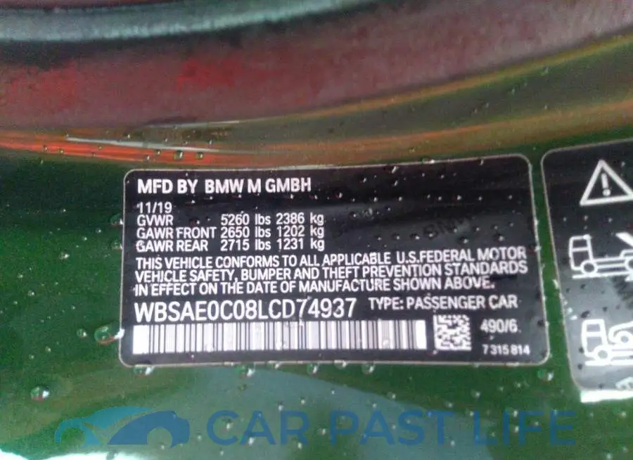 WBSAE0C08LCD74937# 9