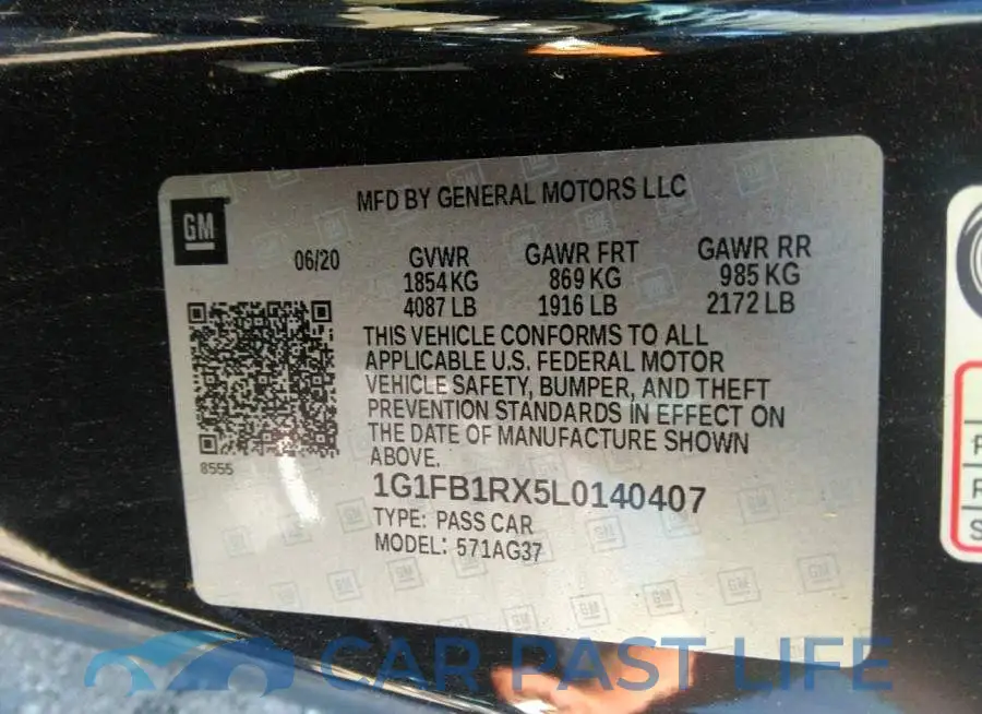 1G1FB1RX5L0140407# 9