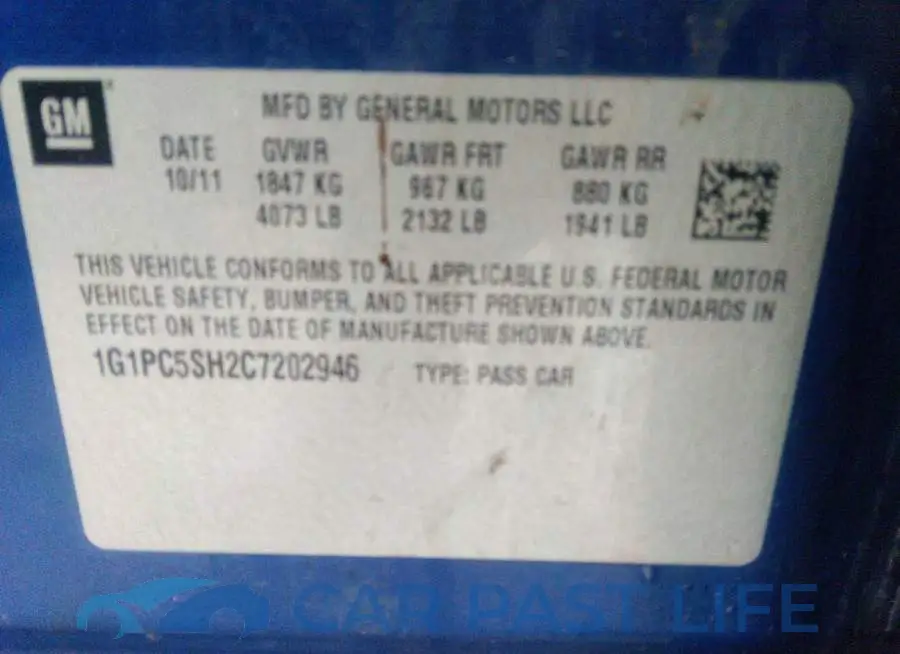1G1PC5SH2C7202946# 9