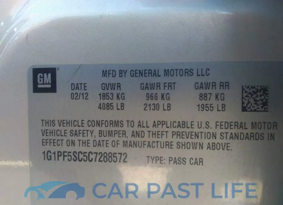 1G1PF5SC5C7288572# 9