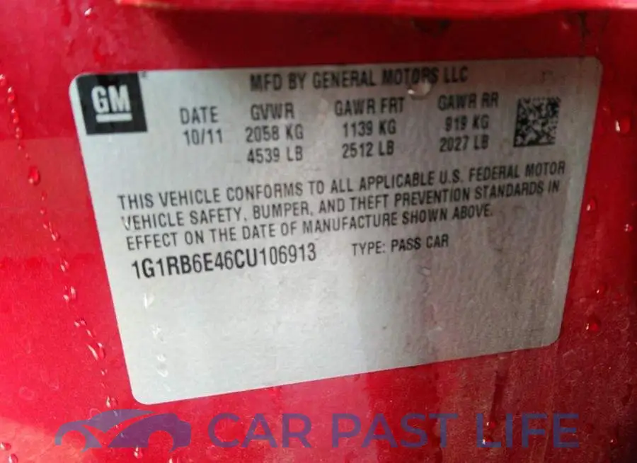 1G1RB6E46CU106913# 9