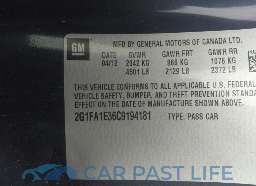2G1FA1E36C9194181# 9