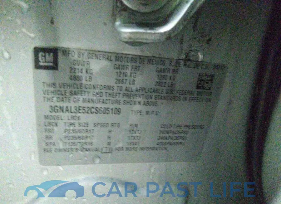 3GNAL3E52CS605109# 9