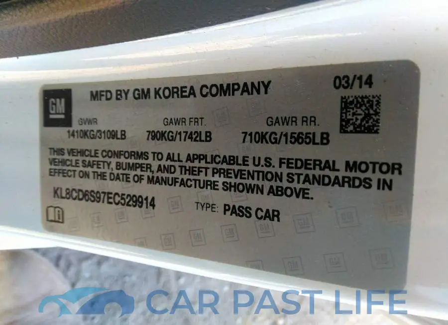 KL8CD6S97EC529914# 9