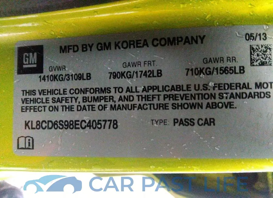 KL8CD6S98EC405778# 9