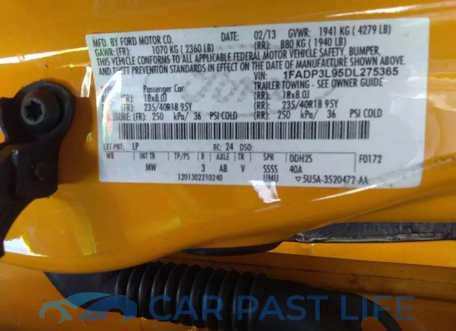 1FADP3L95DL275365# 9