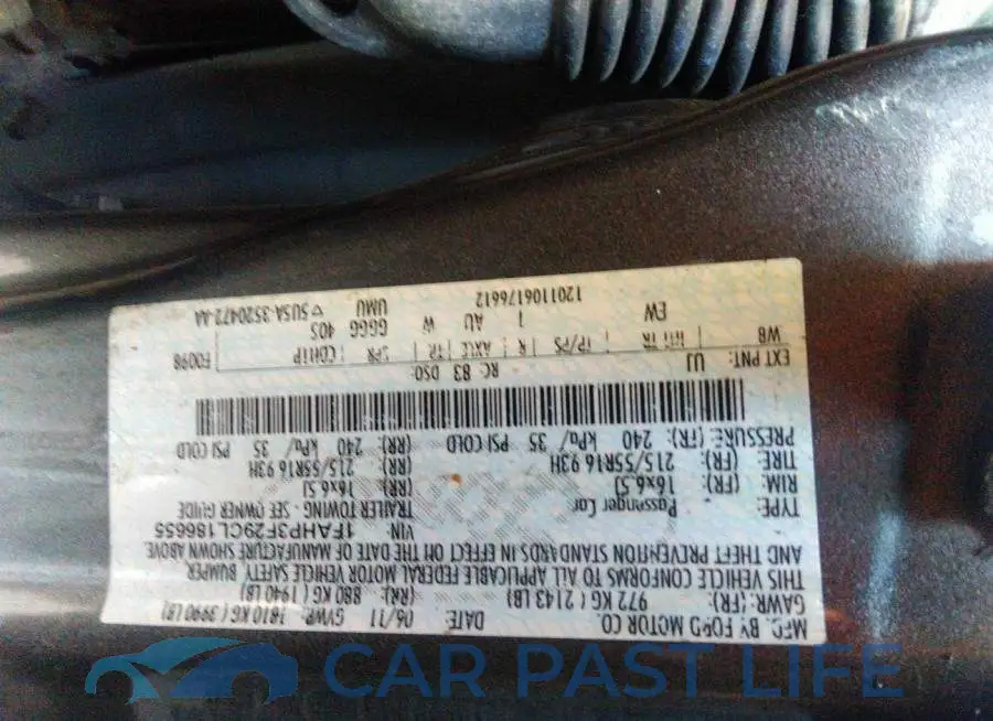 1FAHP3F29CL186655# 9