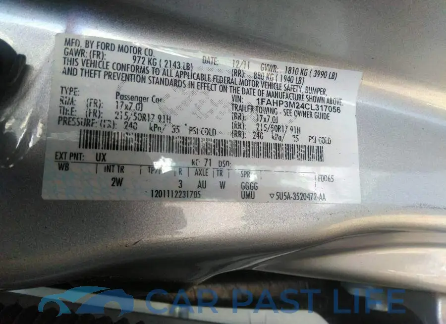 1FAHP3M24CL317056# 9