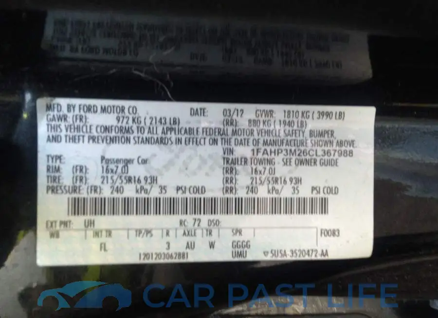 1FAHP3M26CL367988# 9