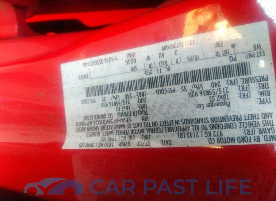 1FAHP3M2XCL471805# 9
