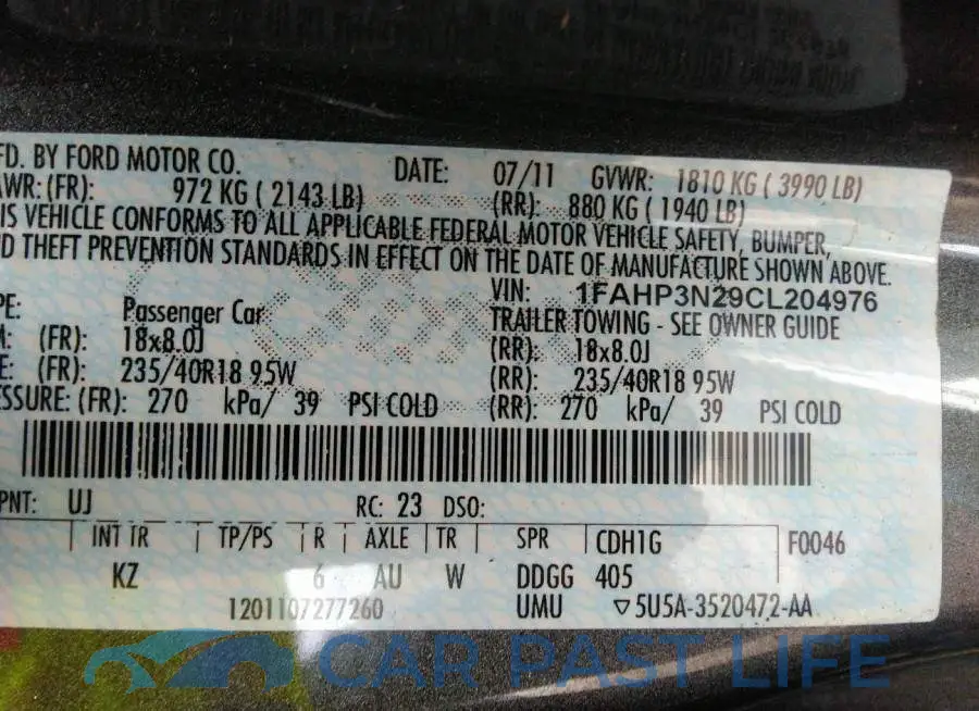 1FAHP3N29CL204976# 9