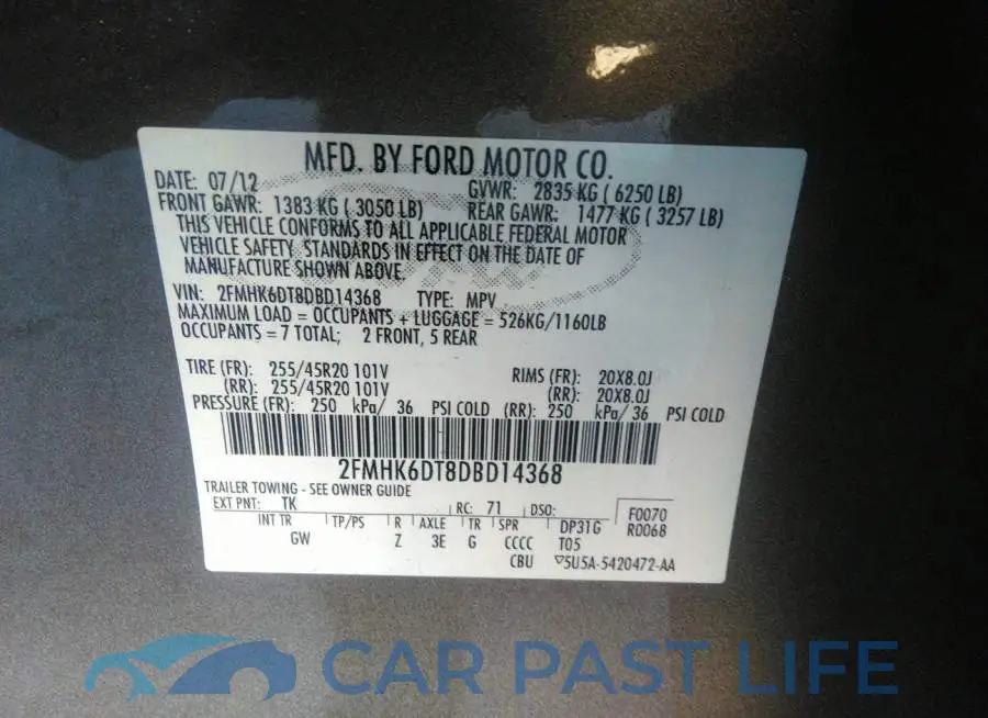 2FMHK6DT8DBD14368# 9