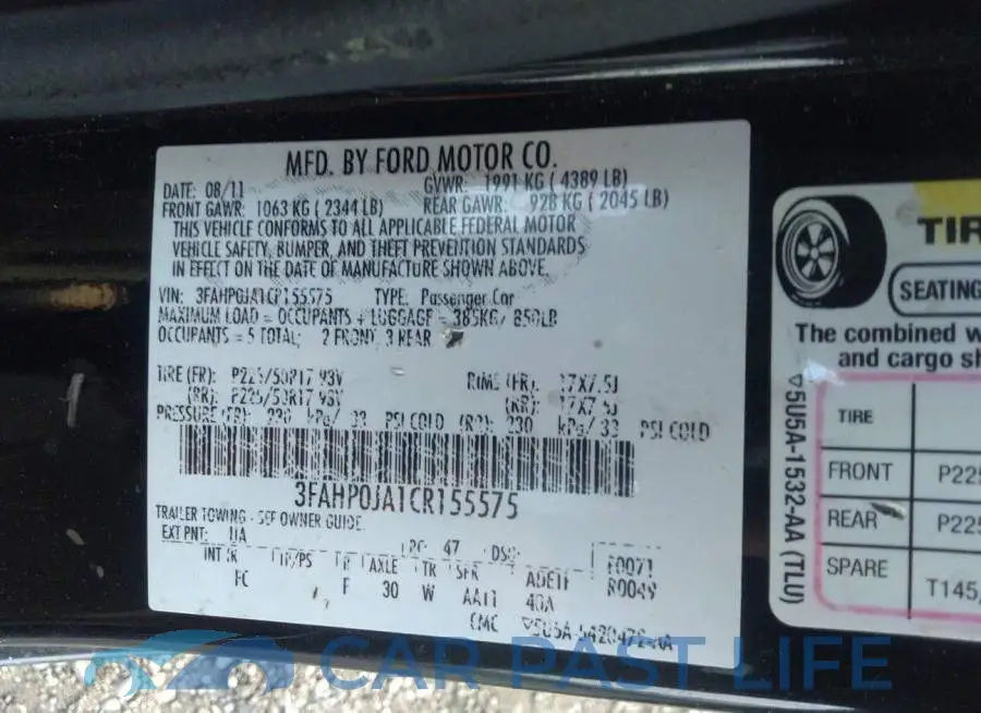 3FAHP0JA1CR155575# 9