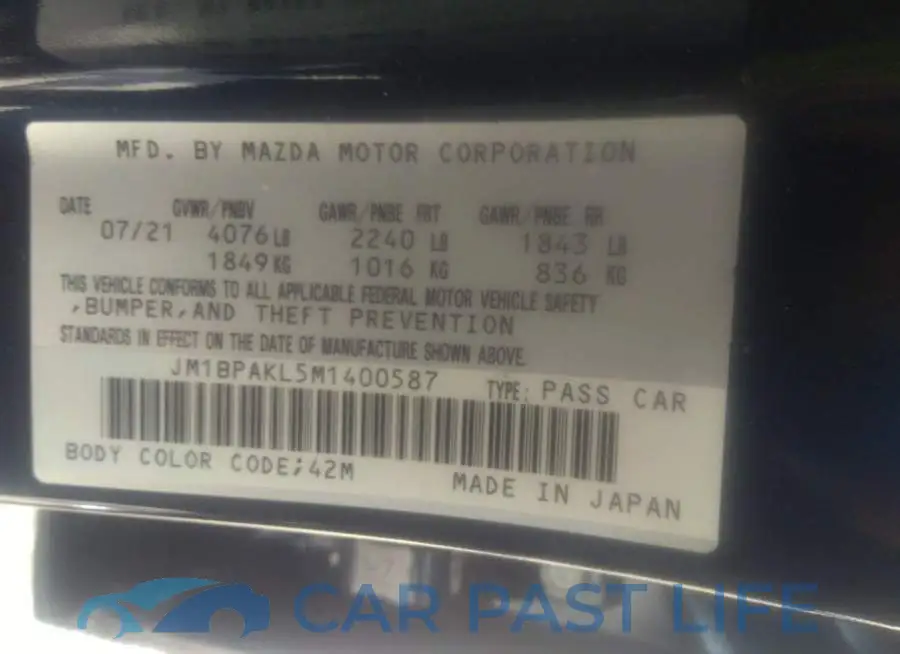 JM1BPAKL5M1400587# 9