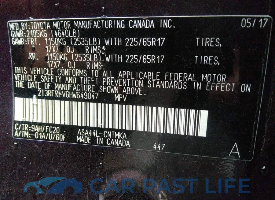 2T3RFREV6HW649047# 9