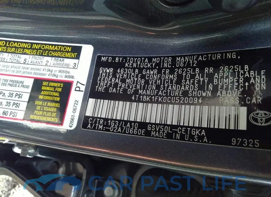 4T1BK1FK0CU520094# 9
