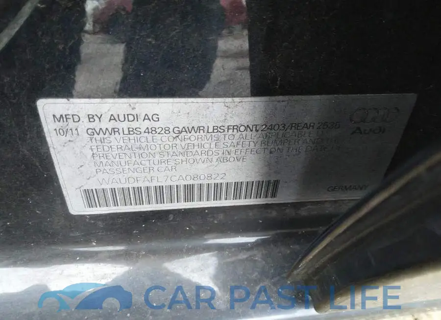 WAUDFAFL7CA080822# 9