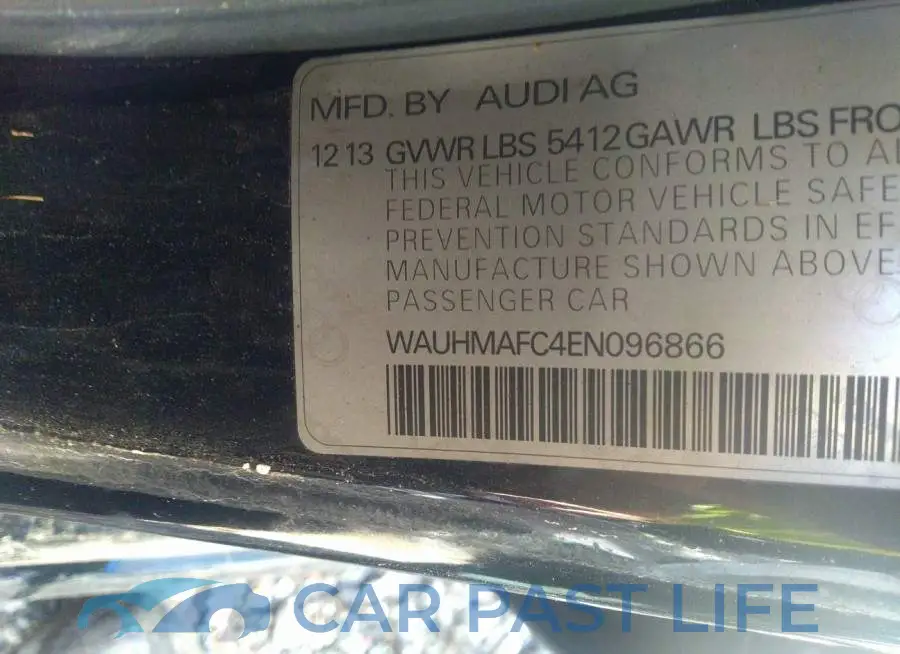 WAUHMAFC4EN096866# 9