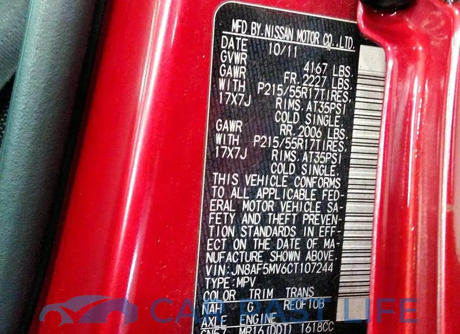 008AF5MV6CT107244# 9