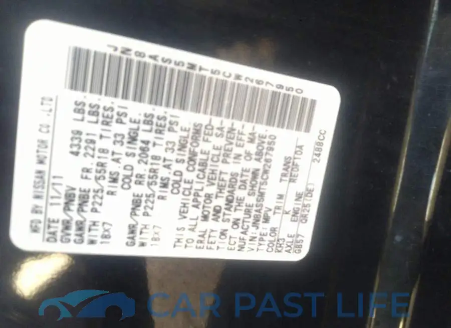 JN8AS5MT5CW267950# 9