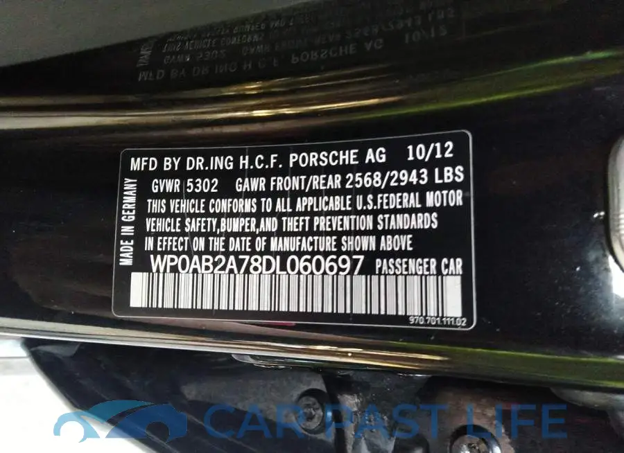 WP0AB2A78DL060697# 9