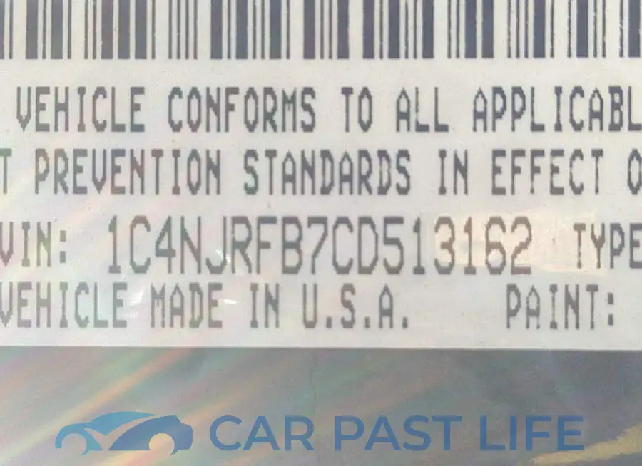 1C4NJRFB7CD513162# 9