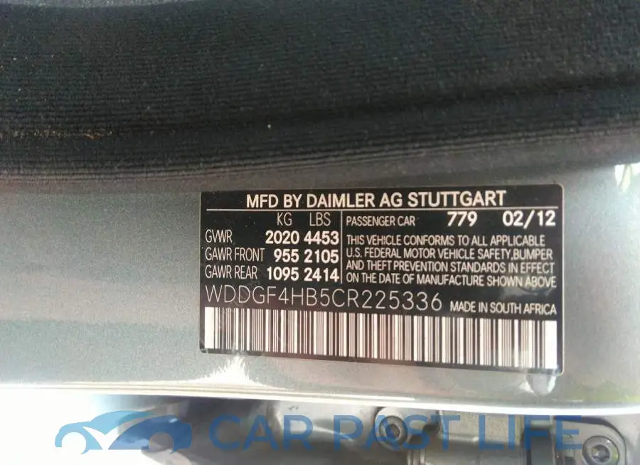 WDDGF4HB5CR225336# 9