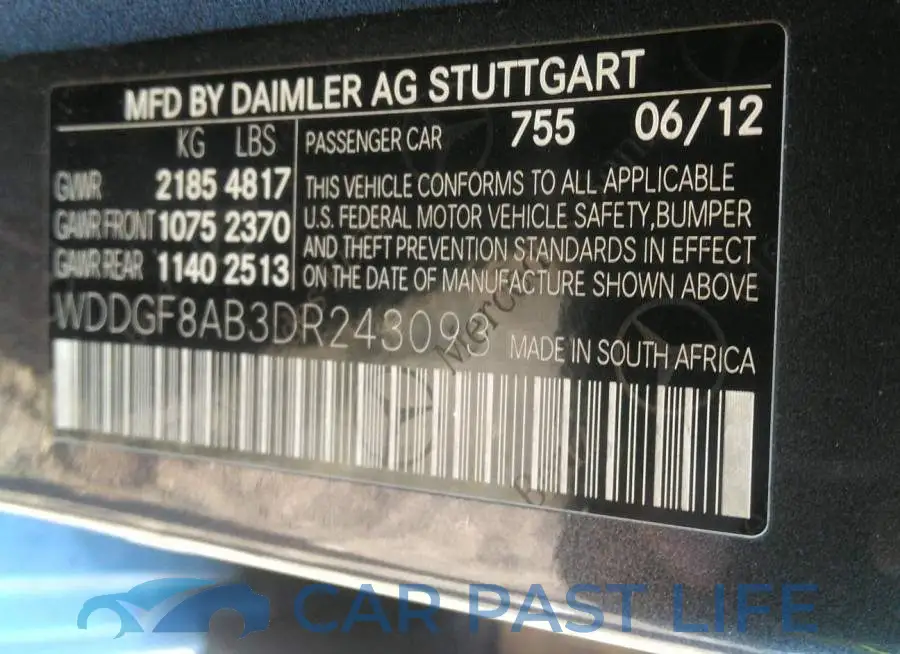 WDDGF8AB3DR243093# 9